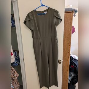 Calvin Klein Tapered Leg Olive Colored Jumpsuit Size 14